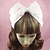 preiswerte Lolita Accessoires-Hasenmädchen Prinzessin Lolita Accessoires Kopfbedeckung Stirnband nette Art Damen Rosa Solide Schleife Kopfbedeckung Spitze Baumwolle Kostüme