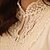 baratos Blusas de mulher-Feminino Frente Crochet Lace Blusa