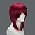 billiga Halloween Wigs-Svart Butler Merlin Cosplay-peruker Dam 16 tum Värmebeständigt Fiber Röd Animé