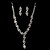billige Smykkesett-høy kvalitet tsjekkiske rhinestones med legering belagt bryllup brude smykker sett, inkludert halskjede og øredobber