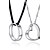 economico Collane-Splendida Argento / Hide Corda Con Collana platino placcato Lovers &#039;