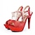 abordables Chaussures Femme-Similicuir Stiletto Heel Peep Toe / Sandales avec strass Parti / chaussures de soirée (plus de couleurs)