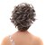 cheap Synthetic Trendy Wigs-lace front grey short curly mixed hair wigs with twenty percent human hair