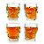billige Glas-køligt kraniet 2,5 ounce whisky øl shot glas (4-pak)
