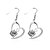 cheap Earrings-Elegant Alloy Heart Cut Crystal Drop Earring