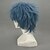 billige Halloween Wigs-Cosplay Parykker Gintama Bansai Kawakami Blæk Blå Anime Cosplay-parykker 12 tommers Varmeresistent Fiber Herre Halloween-parykker