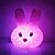 billiga Dekor och nattlampa-Crystal Kanin Formad färgskiftande LED Night Light (USB)