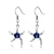 billige Øreringe-Dejlig stjerne Cut Alloy med krystal dråbe øreringe (Flere farver)