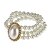 billiga Jewelry Set-Dam Smycken Set Mode kostym smycken Pärla Bergkristall Tyg Legering Dekorativa Halsband Armband Till Bröllop Party Speciellt Tillfälle