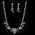 billiga Smyckeset-glänsande tjeckiska strass legering halsband bröllop brud och örhängen smycken set