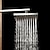billige Brusehoveder-7,9 tommer grundlæggende regnbruserhoved rektangulært/moderne brusehoved poleret krom