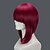 billige Halloween Wigs-Svart Tjener Merlin Cosplay-parykker Dame 16 tommers Varmeresistent Fiber Rød Anime