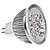 billige Elpærer-4 W LED-spotlys 270 lm GU5.3(MR16) MR16 4 LED Perler Højeffekts-LED Varm hvid 12 V / CE / #