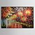 levne Olejové malby umělců-Ručně malované Krajina Jeden panel Plátno Hang-malované olejomalba For Home dekorace