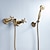 cheap Outdoor Shower Fixtures-Bathtub Faucet with Handheld Shower,Wall Mounted Antique Brass Bath Tap Retro Style Hot and Cold Water Bath Tap Shower Fitting for Bathroom Shower