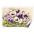 olcso Botanikus nyomatok-nyomtatott művészet virág fehér és lila árvácskák Joanne Porter