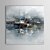 billige Abstrakte malerier-Hang malte oljemaleri Håndmalte - Abstrakt Moderne Lerret / Stretched Canvas