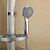 abordables Robinet Douche Murale-200 * 200mm montage mural robinet de douche avec panneau rotatif vaporisateurs pour le corps - finition peinture