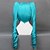 voordelige Gaming Cosplay-pruiken-Cosplay Pruiken Vocaloid Hatsune Miku Anime / Videogames Cosplaypruiken 22 inch(es) Hittebestendige vezel Dames Halloweenpruiken
