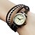 זול שעוני צמיד-בגדי ריקוד נשים שעון צמיד שעון יד Japanese קווארץ עור אמיתי צבעוני שעונים יום יומיים נשים בוהמי אופנתי - שחור חום שנה אחת חיי סוללה / SRUO SR626SW