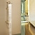 זול ברזים למקלחת-ברז למקלחת - עכשווי TI-PVD מערכת למקלחת שסתום קרמי Bath Shower Mixer Taps / חורים שלוש ידית אחת