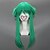 billiga Halloween Wigs-Cosplay Peruker Vocaloid Gumi Animé / Videospel Cosplay-peruker 18 tum Värmebeständigt Fiber Dam halloween Peruker