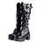 halpa Lolita-jalkineet-Women&#039;s Lolita Shoes Boots Gothic Lolita Punk Lolita Punk &amp; Gothic High Heel Solid Colored 8 cm Black PU Leather / Polyurethane Leather Polyurethane Leather Halloween Costumes