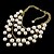 billige Mode Halskæde-flerlags perle Tael legering halskæde (aorted farve)