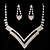 abordables Conjuntos de joyas-diamantes de imitación digna de collar y aretes