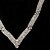 abordables Conjuntos de joyas-magnífico checo pedrería plateado de aleación de boda joyería nupcial conjunto, incluyendo collar y los pendientes