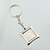 cheap Keychain Favors-Personalized Square Photo Frame Key Ring (Set of 6)