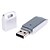 abordables Cartes mémoire et clés USB-Matière plastique classique USB 2.0 Flash Drive 4G (Argent)