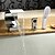 voordelige Badkranen-Badkraan - Hedendaagse Chroom Romeins bad Keramische ventiel Bath Shower Mixer Taps / Single Handle drie gaten