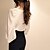 preiswerte Blusen und Hemden für Damen-Solide Einfach Formal Bluse,Rundhalsausschnitt Sommer Langarm Polyester Dünn