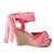 cheap Women&#039;s Sandals-Spring Fall Slingback Leatherette Dress Wedge Heel Buckle Green Pink