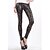 baratos Leggings de mulher-leggings de moda feminina cintura alta cobra textura metálicos (quadril: 90-104cm comprimento: 105 centímetros)