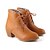 cheap Women&#039;s Boots-Women&#039;s Spring Fall Winter Fashion Boots Leatherette Casual Chunky Heel Lace-up Brown Black Brown Beige Orange
