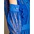 abordables Robes Femme-Rétro Mi-long Robe Toutes les Saisons Bleu Manches Longues