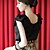preiswerte Damen-Oberteile-Frauen Solid Color 3D Blumen Decor Kragen Bluse