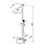 billige Dusjhoder-Dusjkran - Moderne Krom Dusjsystem Keramisk Ventil Bath Shower Mixer Taps / Enkelt håndtak tre hull