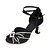 cheap Dance Shoes-Women&#039;s Latin Shoes / Ballroom Shoes Satin Buckle Heel Rhinestone / Buckle Stiletto Heel Dance Shoes Black