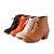 cheap Women&#039;s Boots-Women&#039;s Spring Fall Winter Fashion Boots Leatherette Casual Chunky Heel Lace-up Brown Black Brown Beige Orange