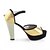 billige Højhælede sko til kvinder-Sort / Sølv / Guld - Tyk hæl - Kvinders Sko - Komfort - Glitter - Hverdag - høje hæle / Sandaler