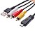 levne Organizéry na kabely-USB/3RCA na TYPE3 M / M kabel (1,5 m)