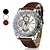 ieftine Ceasuri Elegante-Bărbați Ceas de Mână Quartz cald Vânzare PU Bandă Charm Negru Alb Maro