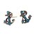 cheap Earrings-Women&#039;s Stud Earrings Luxury Imitation Diamond Alloy Anchor Jewelry Daily