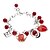 cheap Bracelets-Gem Heart-Shaped Pendant Bracelet