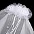 cheap Headpieces-Gorgeous Satin/ Lace With Rhinestone/ Imitation Pearl Wedding Flower Girl Veil/ Headpiece Combs