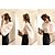 abordables Blusas y camisas de mujer-Simple Formal Verano Blusa,Escote Redondo Un Color Manga Larga Poliéster Fino