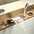 billige Badekraner-Bathtub Faucet - Contemporary Chrome Roman Tub Ceramic Valve Bath Shower Mixer Taps / Brass / Two Handles Five Holes